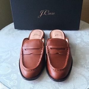 J Crew Leather Loafer Mule